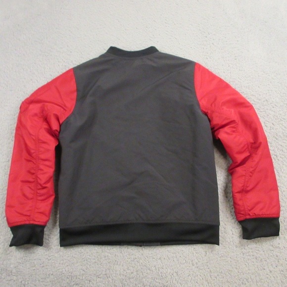 Nike Boys Aviator Bomber Jacket size XL nylon Pilot Flyers Black Red Big Kids - Picture 4 of 10